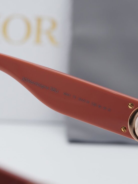Dior 30MONTAIGNE S8U 40A1 Square Sunglasses - Pink/Smoke